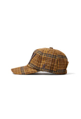 YY CHECKERED HEART BONE BALL CAP - MUSTARD