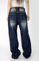 (UNISEX)フォールブルーデニムパンツ