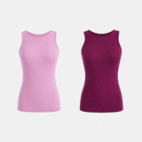 BERRY RIBBED SLEEVELESS TOP (PINK, DEEP PURPLE 2COLORS!)