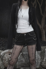 silent symbol eyelet sleeveless (white)