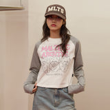 マルチーズアーカイブライングラフィック長袖Tシャツ