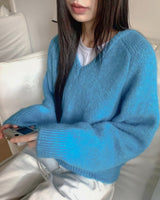 リオルーズオーバーVネックニット