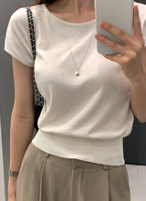 アデイキャップスリーブニットトップス / 5 Colors