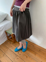Fog Button Midi Skirt