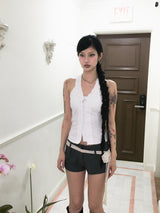 Frill halterneck sleeveless