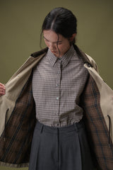 Classic check shirts (Brown)
