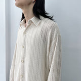 Striped Lace Long-Sleeve Shirt