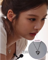 [NMIXX Sullyoon Necklace] メルティングハートカラーボーンネックレス