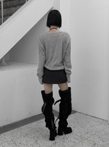 Zven Button V-Neck Knit