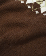 Women’s Nordic Zip-Up Knit Cardigan Brown