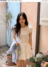 ベーシックパステルリブショートTシャツ (7color)