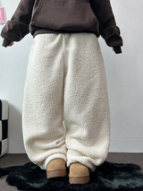 クリームテディシープファーロングパンツ🧸🤎🐑🖤3COLOR