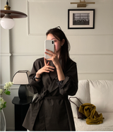 Elles Belted Half Trench Coat / 2 colors