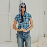 Hoodie String Shirts (BLUE)