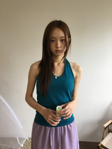 Rose Emblem Halterneck Sleeveless (8color)