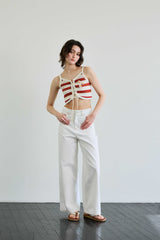 MIMI STRIPE SLEEVELESS / RED