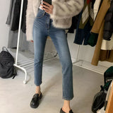 スリムディープデニムパンツ