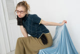 Raccoon knit skirt_olive