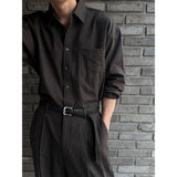 [SET UP可能] ベーシックコットンポケットシャツ(6color)