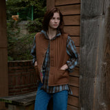 Needlework Wool Quilting Vest_Brown