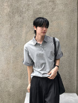 コスヘンリーカラーロールアップTシャツ