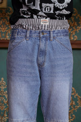 BLOCK DENIM PANTS / BLUE