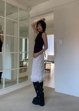 LACE PURE MIDI SKIRT (2color)