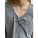 [BASIC ITEM]ソフトuネックハーフtシャツ