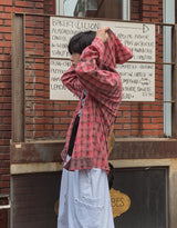 Venish dirty hood check shirt