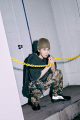 Collaboration Vintage Print T-shirt | Karuma × 2PLAN - BLACK