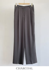 Flynn Summer Cool Pintuck Wide Slacks