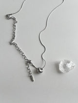 ddo vertical bold donut coin two way long layered necklace
