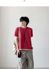 [1+1] パステルレイヤードショートスリーブTシャツ