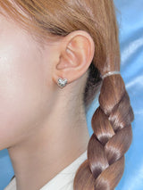 リボンハートピアス