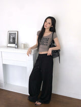クボリブレタリングスリム半袖Tシャツ