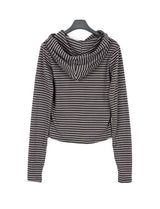 Arun Stripe Hood Long Sleeve T-shirt