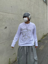 Brake Lettering Long Sleeve T-shirt 3C