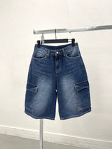 1321. Bermuda demin cargo washing pt (2color)