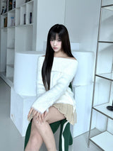 1547. リップミックスゴールデンプリーツミニスカート (3color)