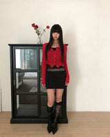 Meltin Snap-Button Sheer Cardigan