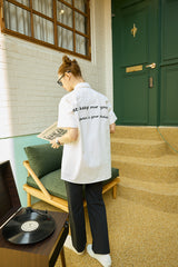 Let’s Keep Our Youth White Work Short-Sleeved Shirt [Unisex]