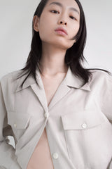 Stretch roll up shirt, Beige