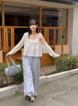 Flower Two Button Knit Bolero Cardigan (3color)