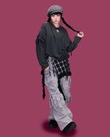 papa cargo denim pants