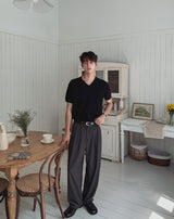 Dainel Two-Tuck Wide Slacks