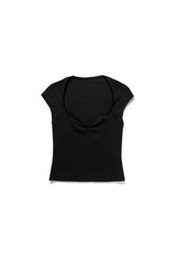 ハートシャーリングTシャツ_ブラック