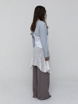 Floral Lace Midi Skirt_White