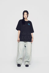 24FW スクリプトロゴベアアートワーク半袖Tシャツ ブラック