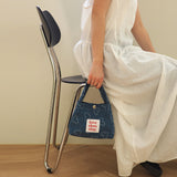 denim tote mini-blue