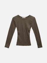 [Long sleeve ver.] Roen Modal Side Shirring Tee (6c)